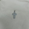 Sterling Silver Cross Pendant with Cubic Zirconia