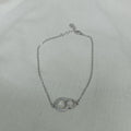 Sterling Silver Infinity Bracelet with Cubic Zirconias