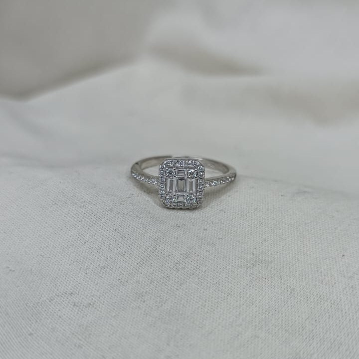 Sterling silver with Cubic Zirconia